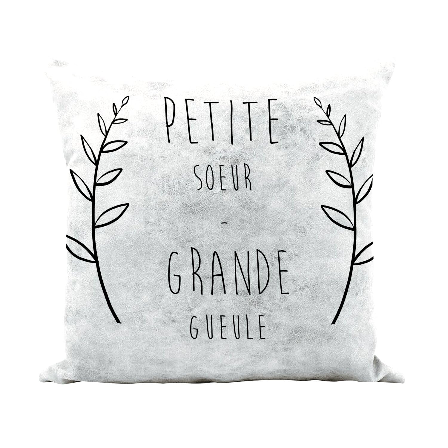 Coussin tactile similicuir blanc déhoussable et lavable 40x40 cm