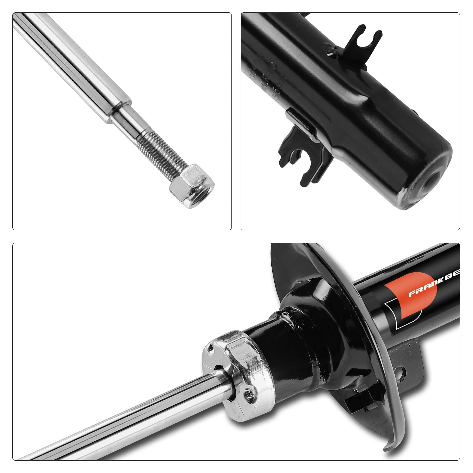 Frankberg 2x Amortisseur à gaz Avant Gauche Droite 510mm Pression de gaz Compatible avec 2008 I CU 2008 I Van CU Remplacer# 3338004,9810915580