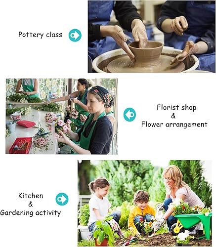 Miniatura 7 de Delantal de cerámica con pierna dividida, largo para artista, con 3 bolsillos, delantales de cerámica de arcilla para mujeres y hombres