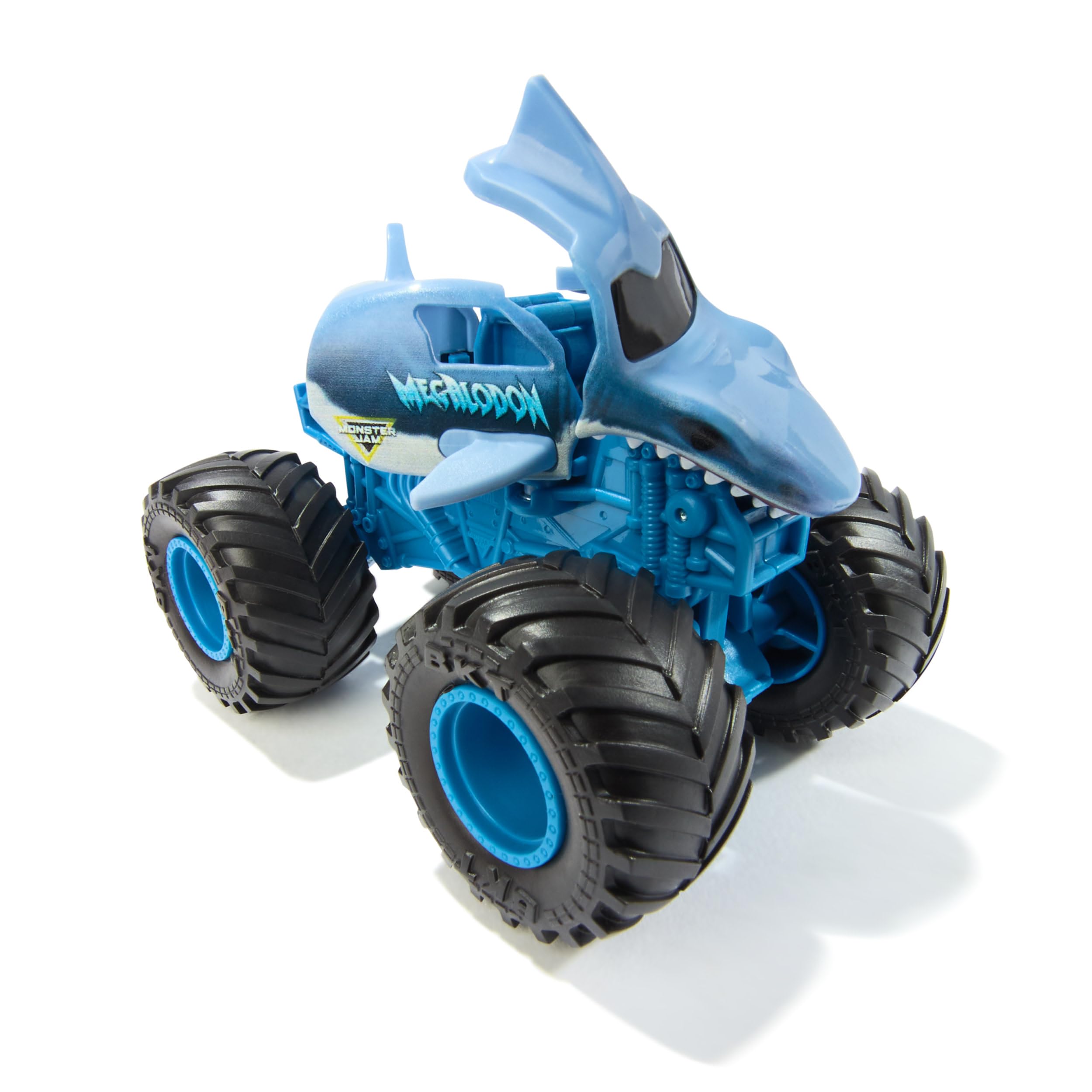 MONSTER JAM Smash & Bash Megalodon, Veicolo Monster Truck Die-Cast Rompi e Ripara, in Scala 1:64, Giocattoli per Bambini e Bambine, 3+ Anni