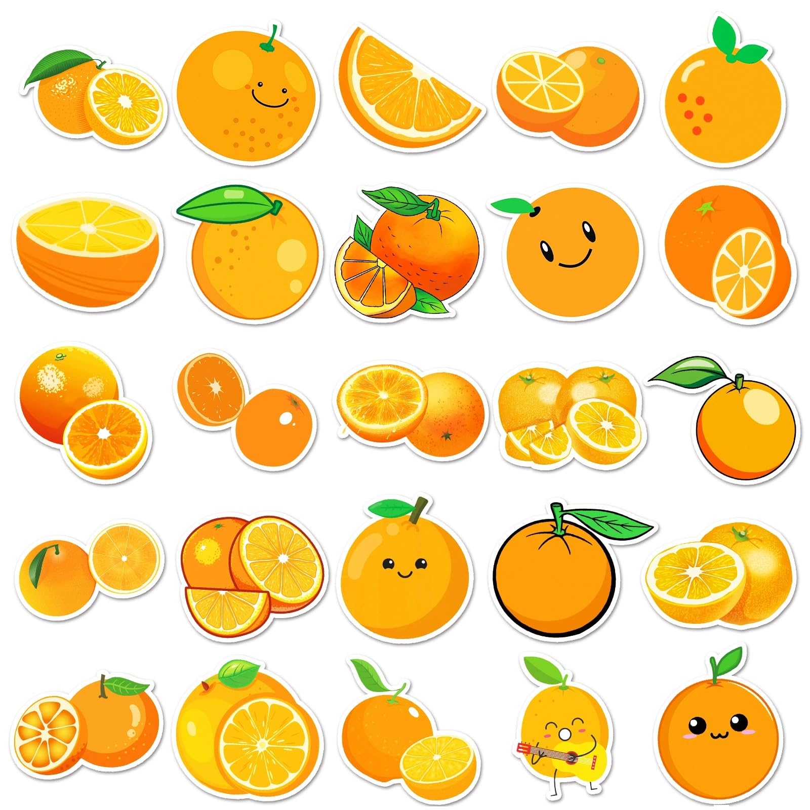 Orange Stickers Pack 50Pcs Fruit Stickers for Laptop,Water Bottle,Stickers for Kids,Toddlers,Teens, Girls, Adults - Image 2