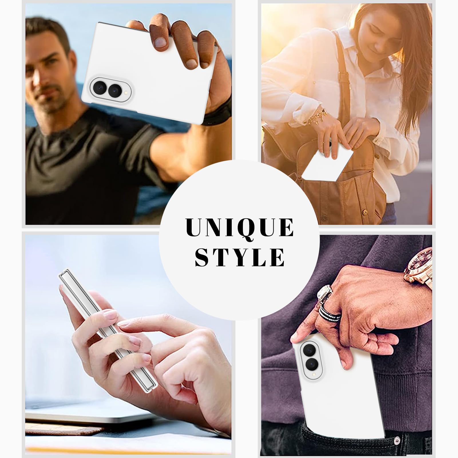 tharlet Funda compatible con Samsung Galaxy Z Fold 8 2026, color blanco