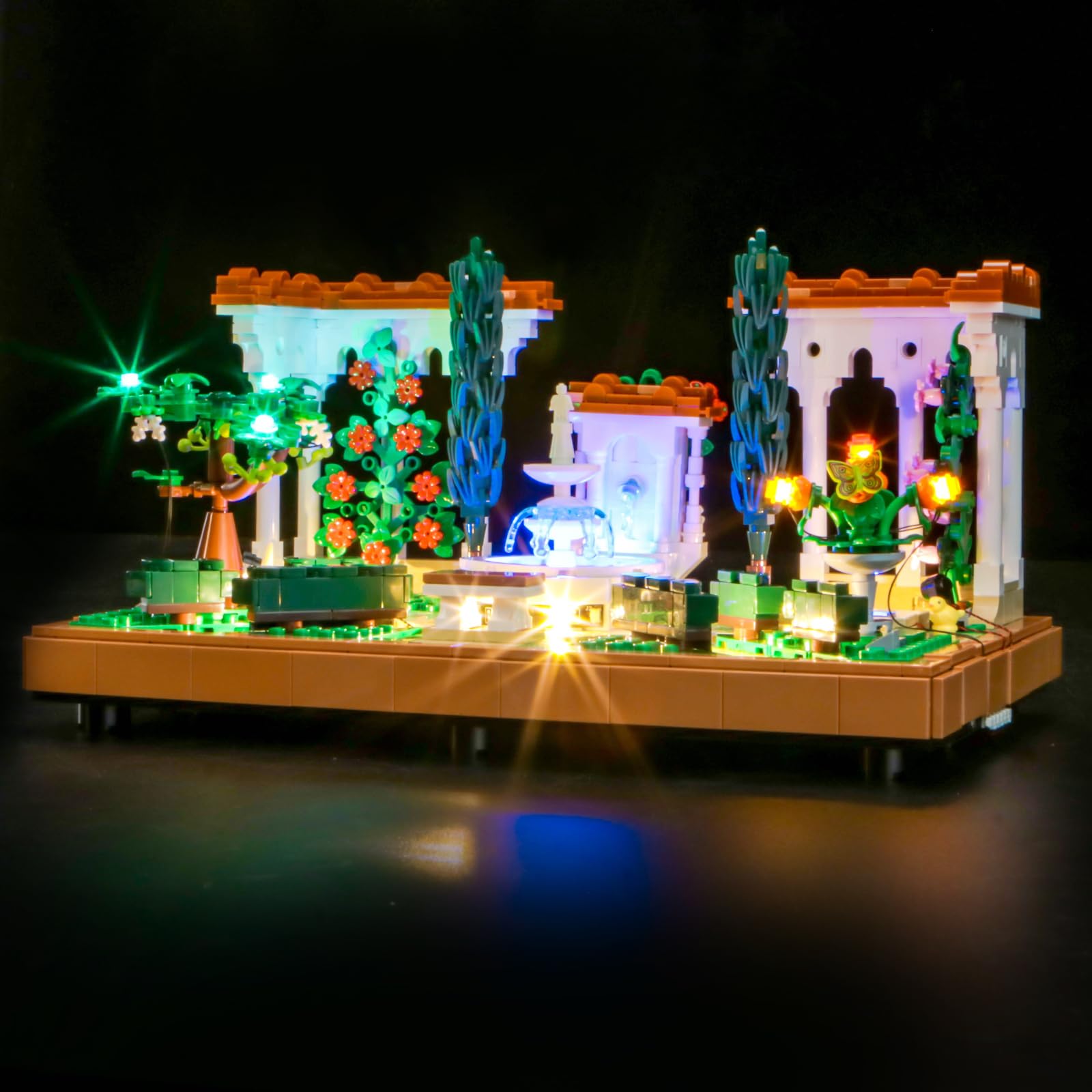BrickBling Luce compatibile con Lego Icons Fountain Garden, illuminazione a LED compatibile con Lego 10359 (senza set di modelli) (versione RC)