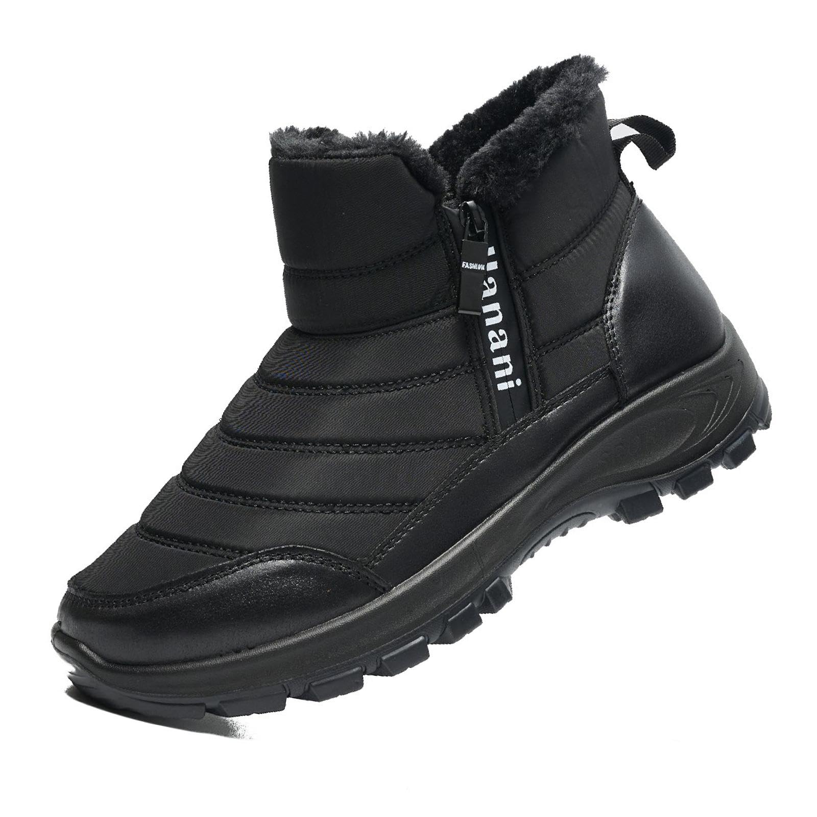 Stivali da Neve Scarpe Uomo Invernali Stivaletti Cerniera Outdoor Impermeabili Foderato in Pelliccia Caldi Impermeabile Scarponi Trekking Scarpe Comodo