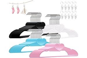 Organize Your Closet with Ultra-Thin Pink Space-Saving Hangers!