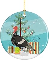 Vista 81 de Caroline's Treasures Bactrian Camel Adorno de cerámica de Navidad, decoración colgante de árbol de Navidad verde azulado para el hogar, vacaciones