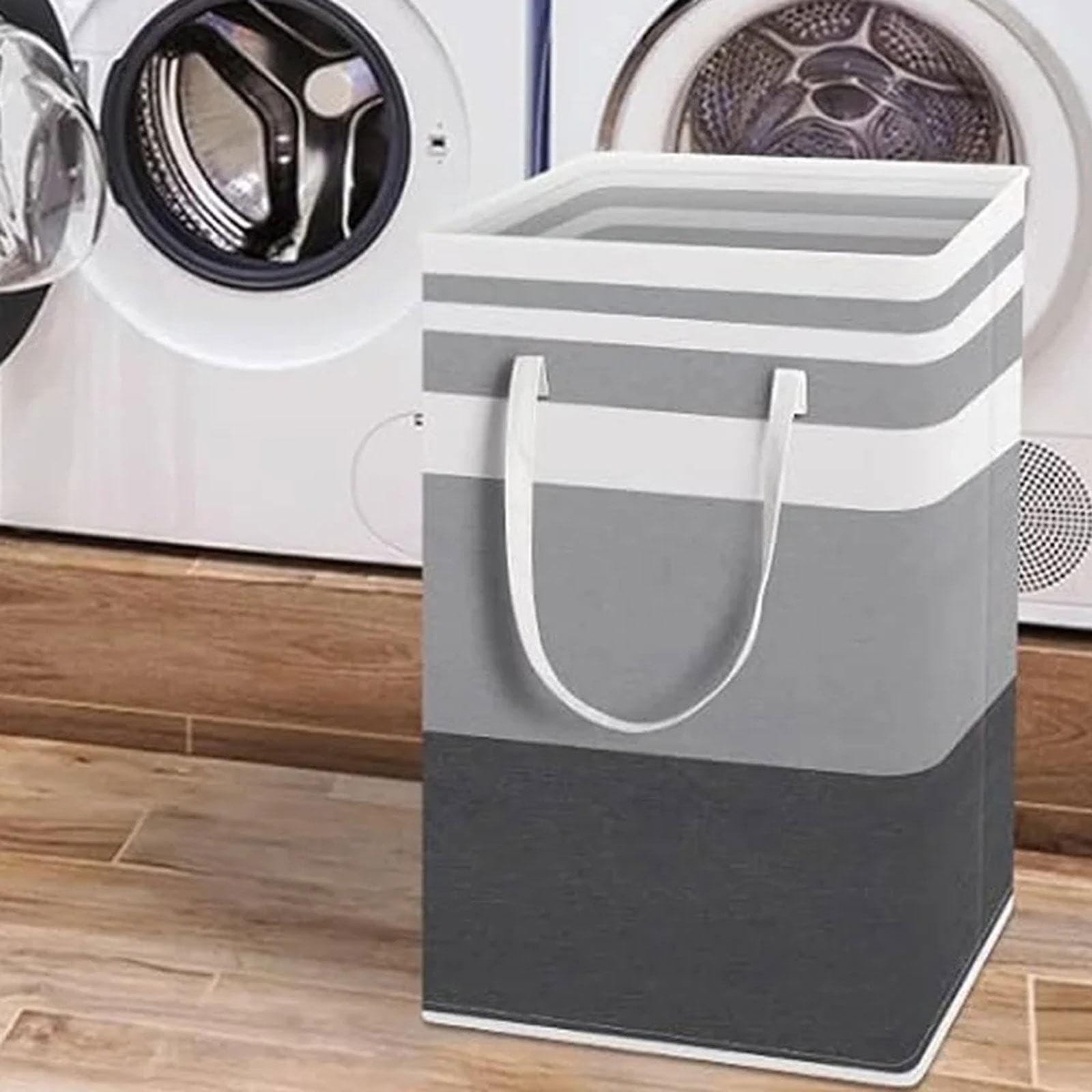 Laundry Basket with Handle Easy Carry Laundry Hamper for Home Bedroom Travel-image-40
