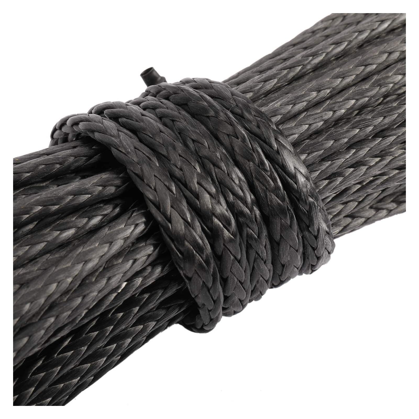 Cavo per Verricello, Cinghia di traino for fune for verricello, 7000LBs Verricello for fune for cavo Verricello Gancio di traino Tappo in gomma for ATV SUV UTV Camion Accessori fuoristrada(4.8mm)