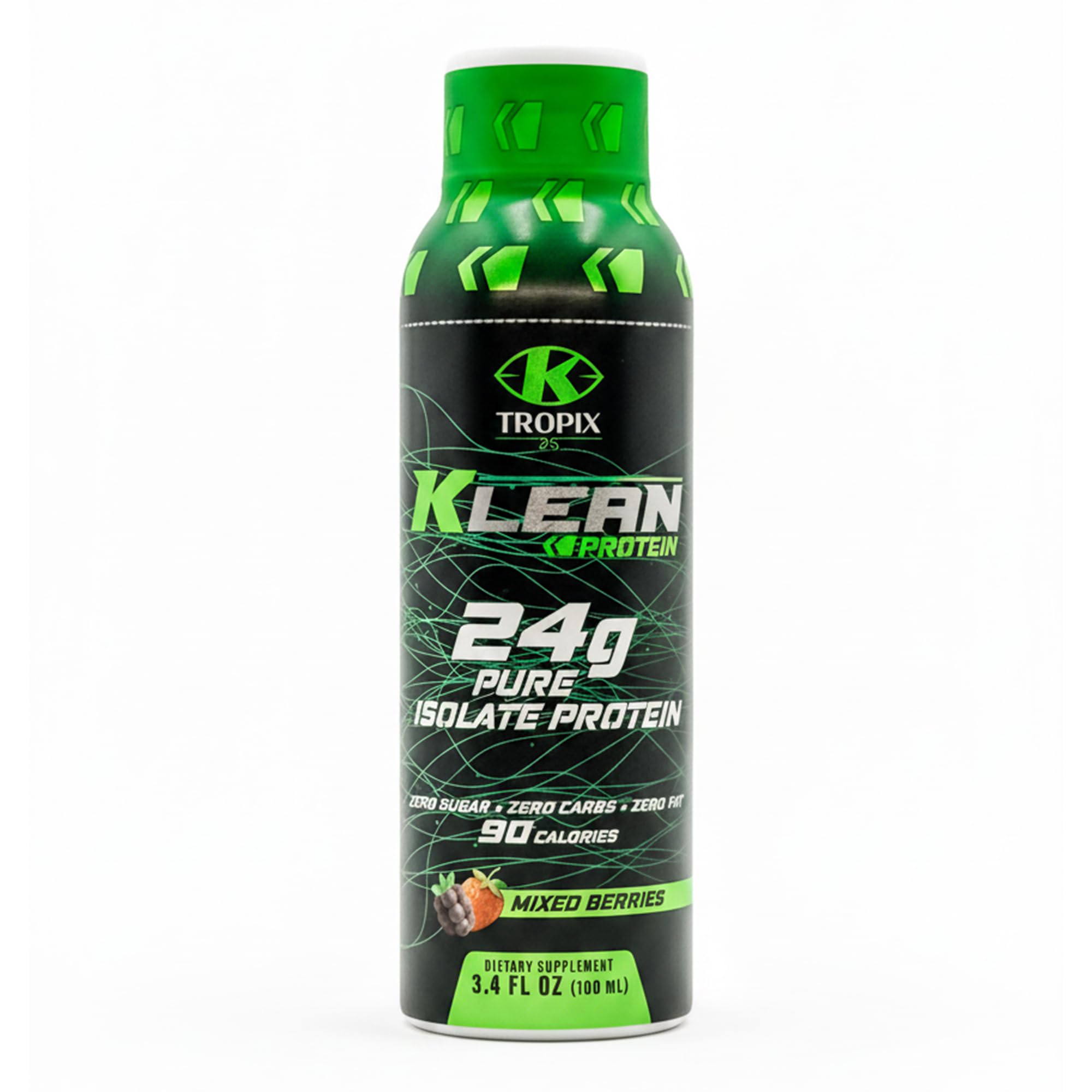 K TROPIX Proteína pronta para beber, whey isolado 24 g, sabor frutas vermelhas, 1 frasco