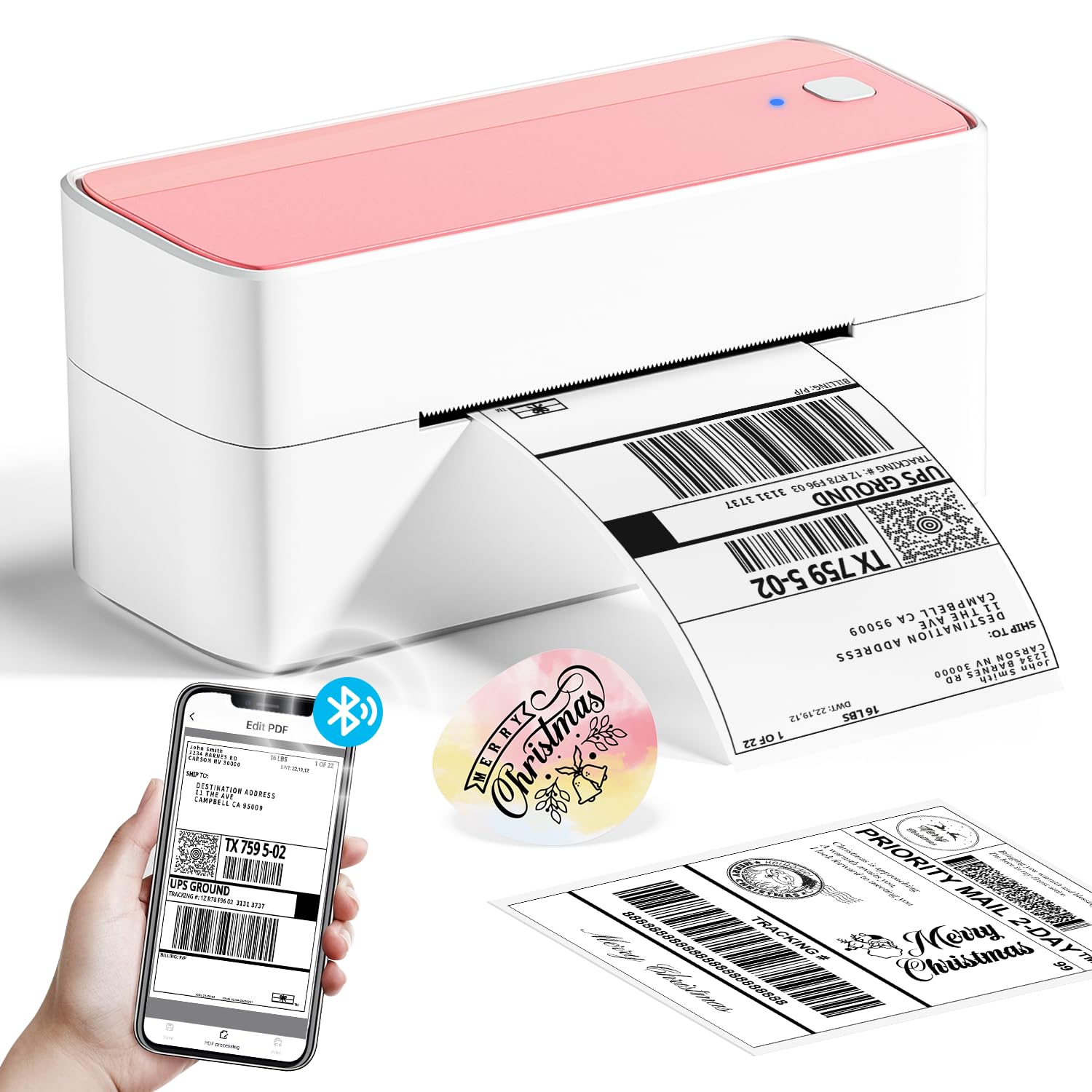 bluetooth label printer phomemo pm241bt thermal printer 4xlarghe