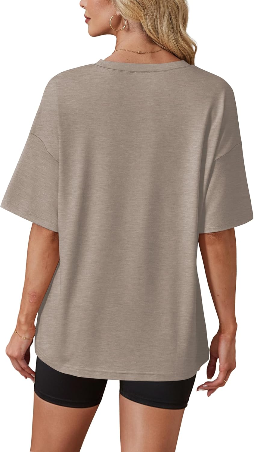 WIHOLL Oversized Tshirts for Women Summer Crew Neck Short Sleeve Graphic Tees Casual Loose Fit Workout Tops 2026 - Image 5