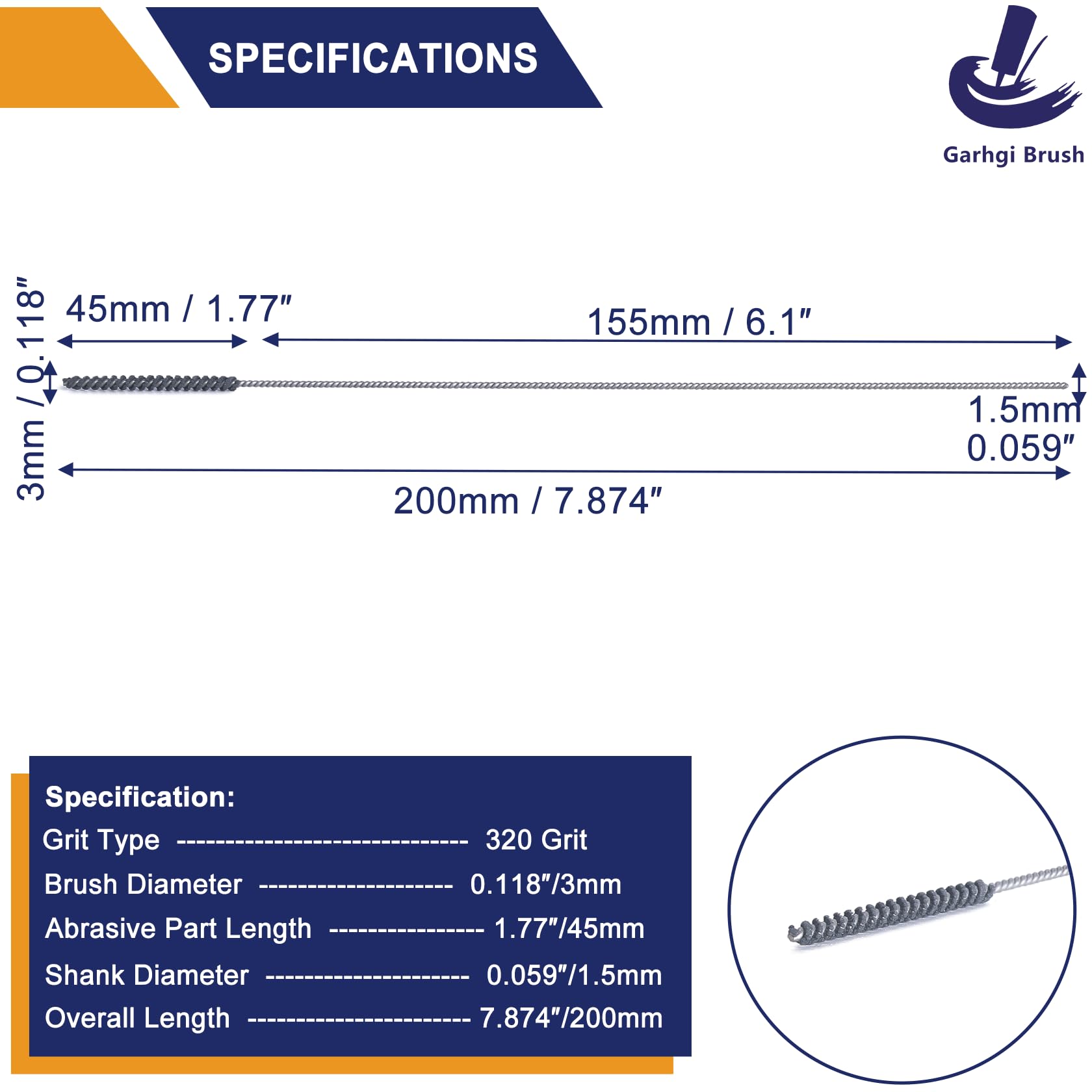 Garhgi 3mm Cylinder Hone - Restore Engine Cylinders -6