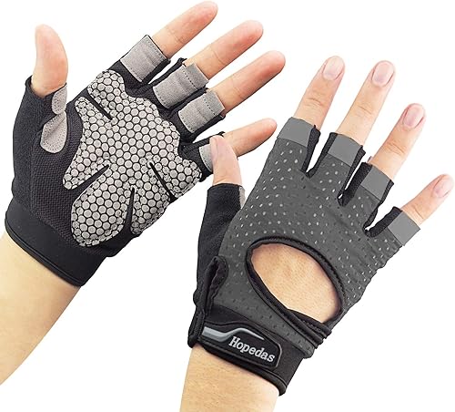 Miniatura 9 de Workout Gloves Weight Lifting Gloves Palm Support Protection for Men Women, Exercise Gloves Sports for Training, Fitness, Gym, Negro