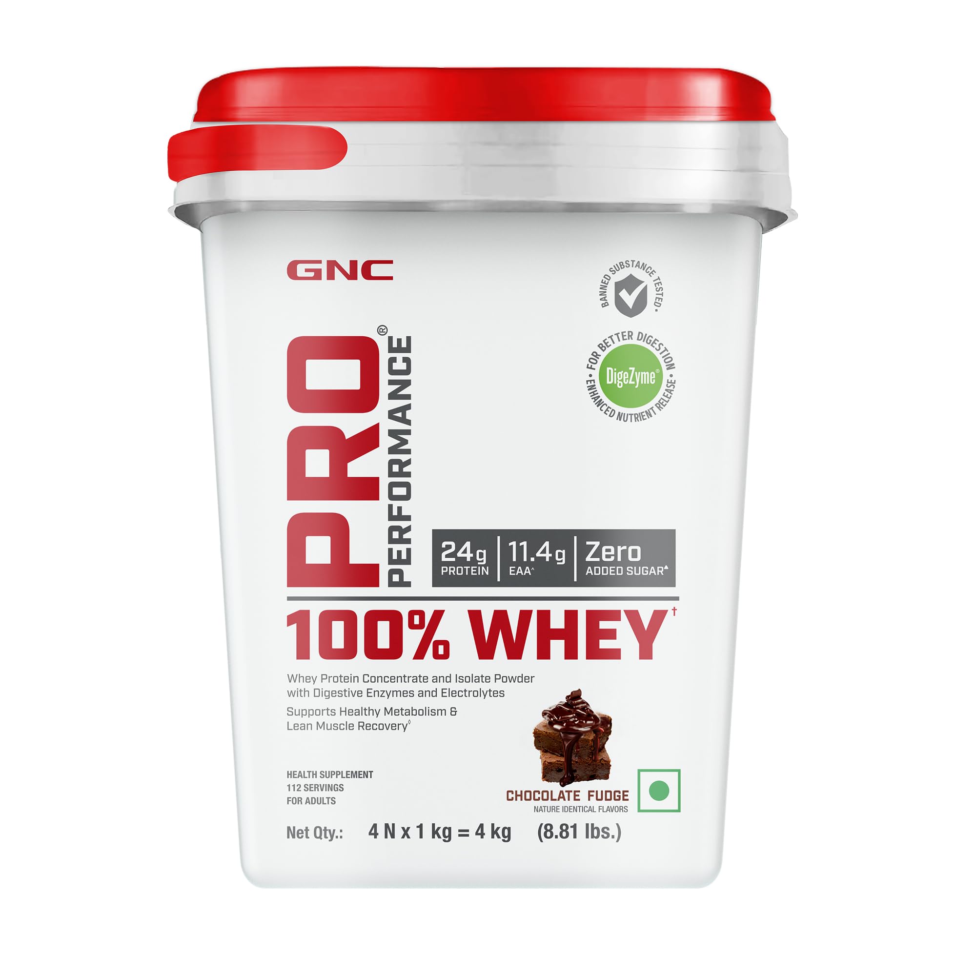 GNC Pro Performance 100% Whey Protein Powder | 8.8 Lbs : 4 KG (1 KG X 4 Pouches) + Bucket | 24g Protein Chocolate Fudge | 5.5g BCAA | Boosts Strength & Endurance | Builds Lean Muscles | Fastens Muscle Recovery | Formulated In USA (B0DC6YVGD1) Amazon Price History, Amazon Price Tracker