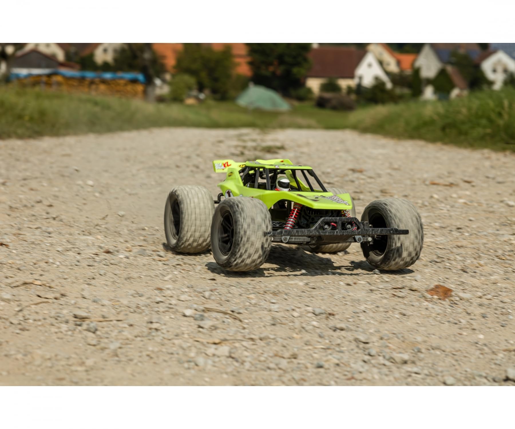Carson 500404224 1:10 FE Cage Devil XL 2,4 GHz 100% RTR - zdalnie sterowany samochód, Offroad Truggy, w zestawie baterie i zdalne sterowanie, XL Truggy, żółty