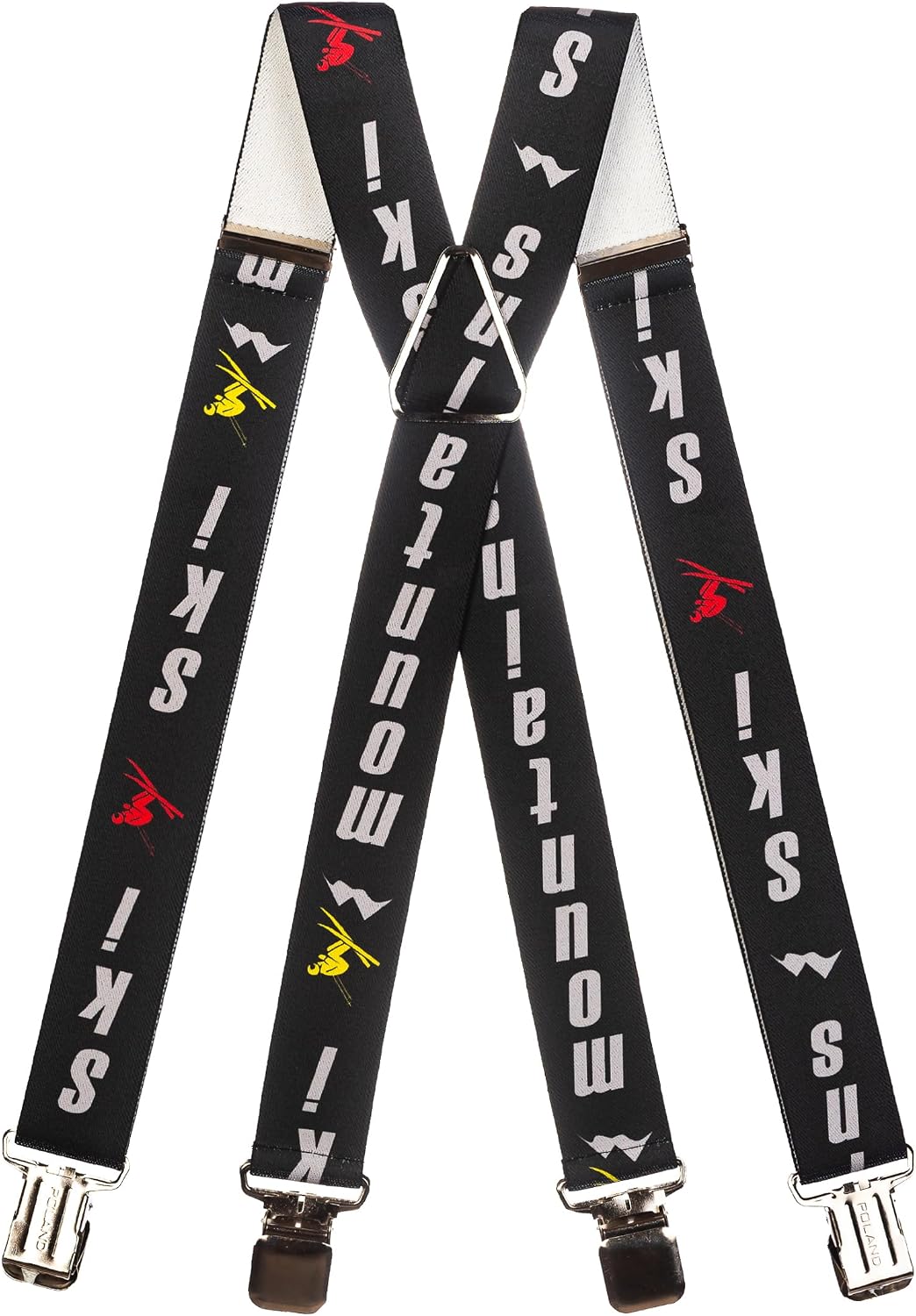 Olata Bretelles X Ou Y Ajustables Salopette Ski – Motif Hiver Ludique – 2,5/3/4 Cm Large – Enfant/Adulte (Fabriqué UE)