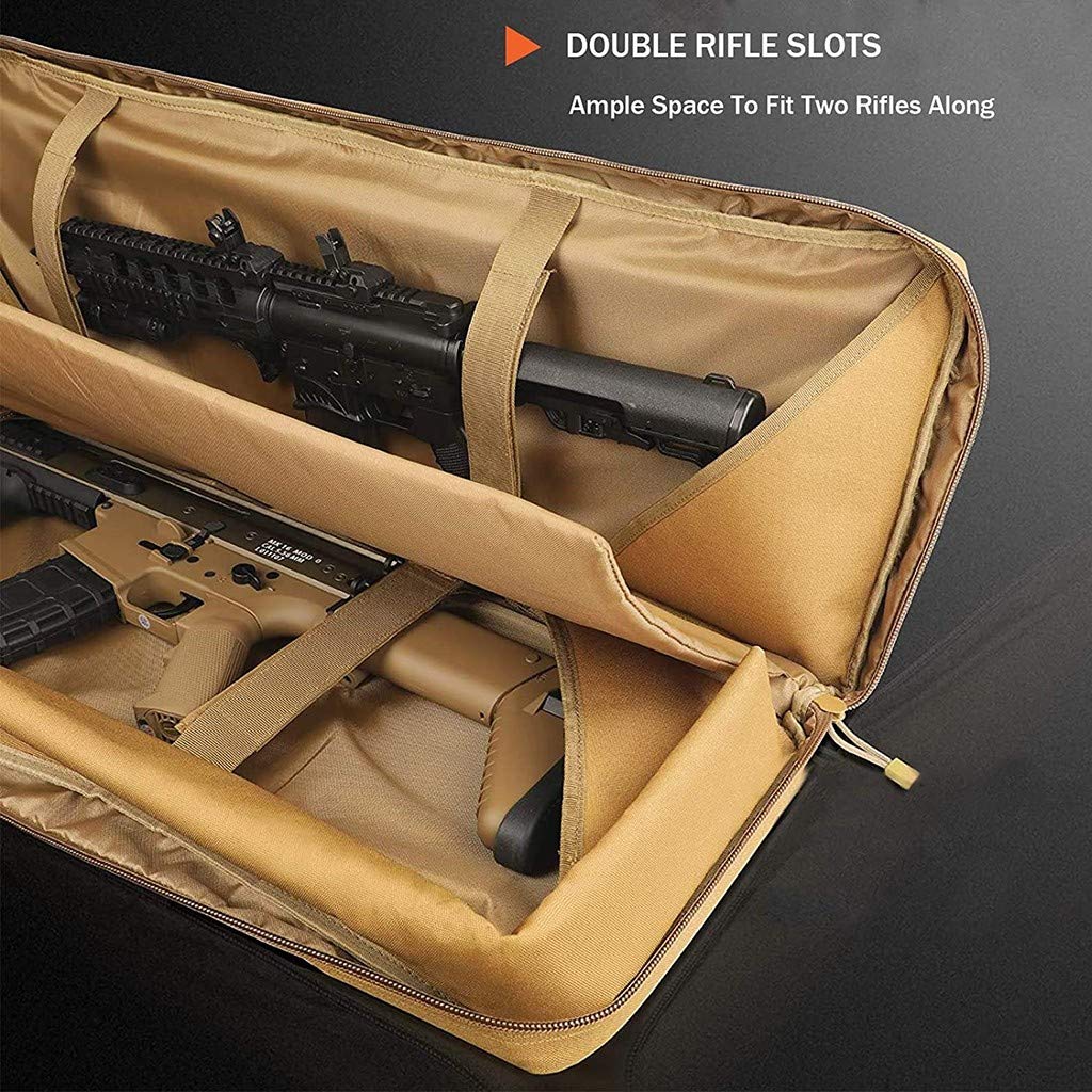 Custodie per fucili Custodia per fucili da 36", Doppia borsa per fucili con morbida protezione imbottita, Custodia morbida per il trasporto di fucili ad aria compressa, Tessuto Oxford 900D, Borsa per
