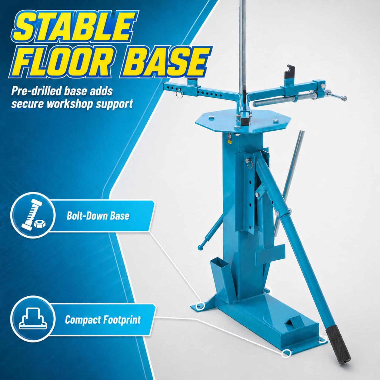 KATSU Tools Desmontadora Manual Universal de neumáticos para neumáticos de hasta 21", para Motocicletas y minimotos, Herramienta para Montaje y desmontaje de Ruedas, Modelo 451339
