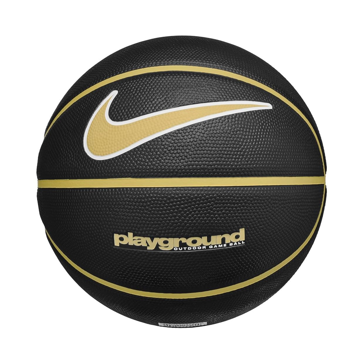 Nike Everyday Playground Basketball 8P Graphic – Outdoor Basketball with Graphic Design – Street Basketball – Deflated delivered, Black/Infinite Gold/White/Infinite Gold, 5 — image 1