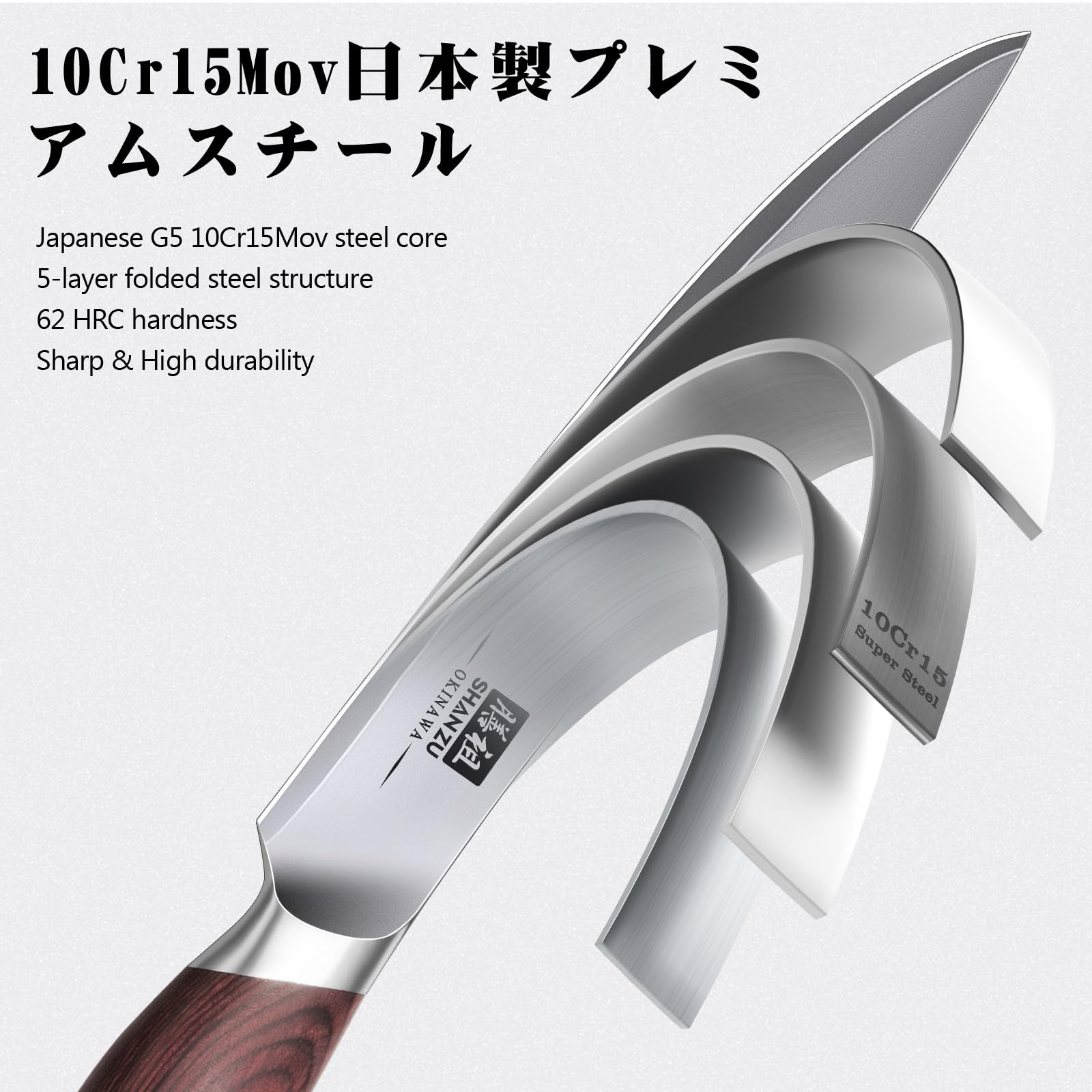 SHAN ZU 6 In Chef Knife,10Cr15MoV High Carbon Stainless Steel Kitchen Knife — Amazon image 3