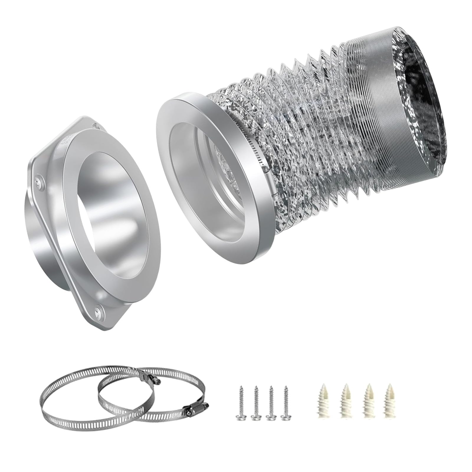 Quick Installation Dryer Vents Connector 180 Degree Bend Steel Leakproof Designs Adapters for Enhances Airflows Steel Dryer Exhaust Elbow