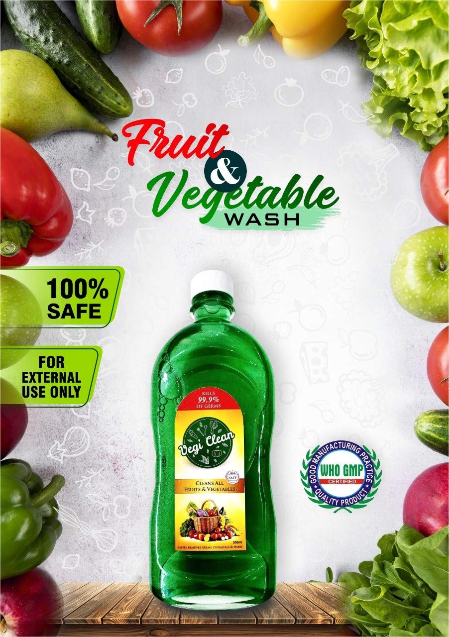 Pick Pocket Veggie Clean Fruit and Vegetable Wash Liquid (500ml). Made