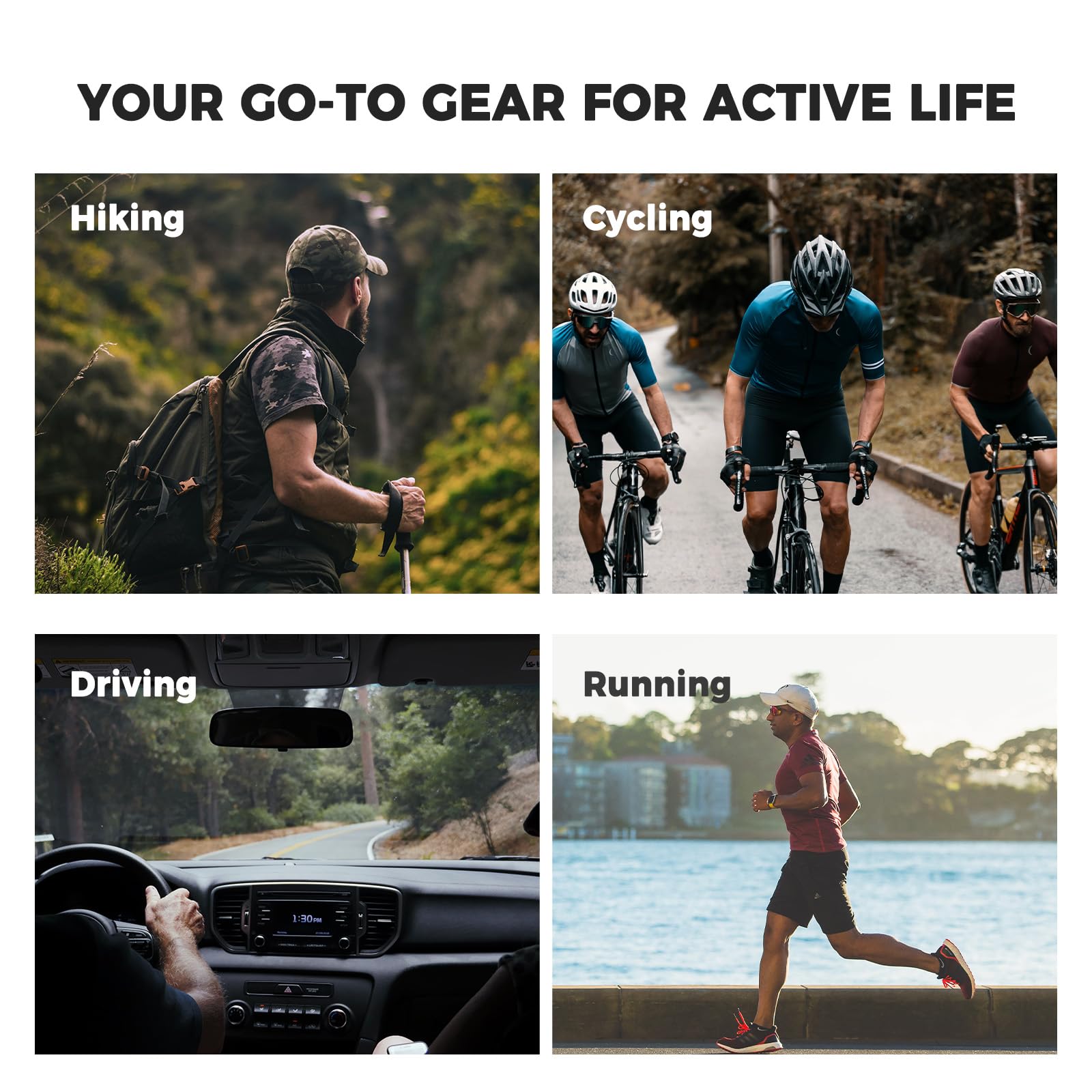 ROCKBROS Guanti Bici Uomo e Donna, Ammortizzanti e Traspiranti, Touch Screen, Antiscivolo, Guanti Sportivi per Ciclismo, Corsa, Alpinismo