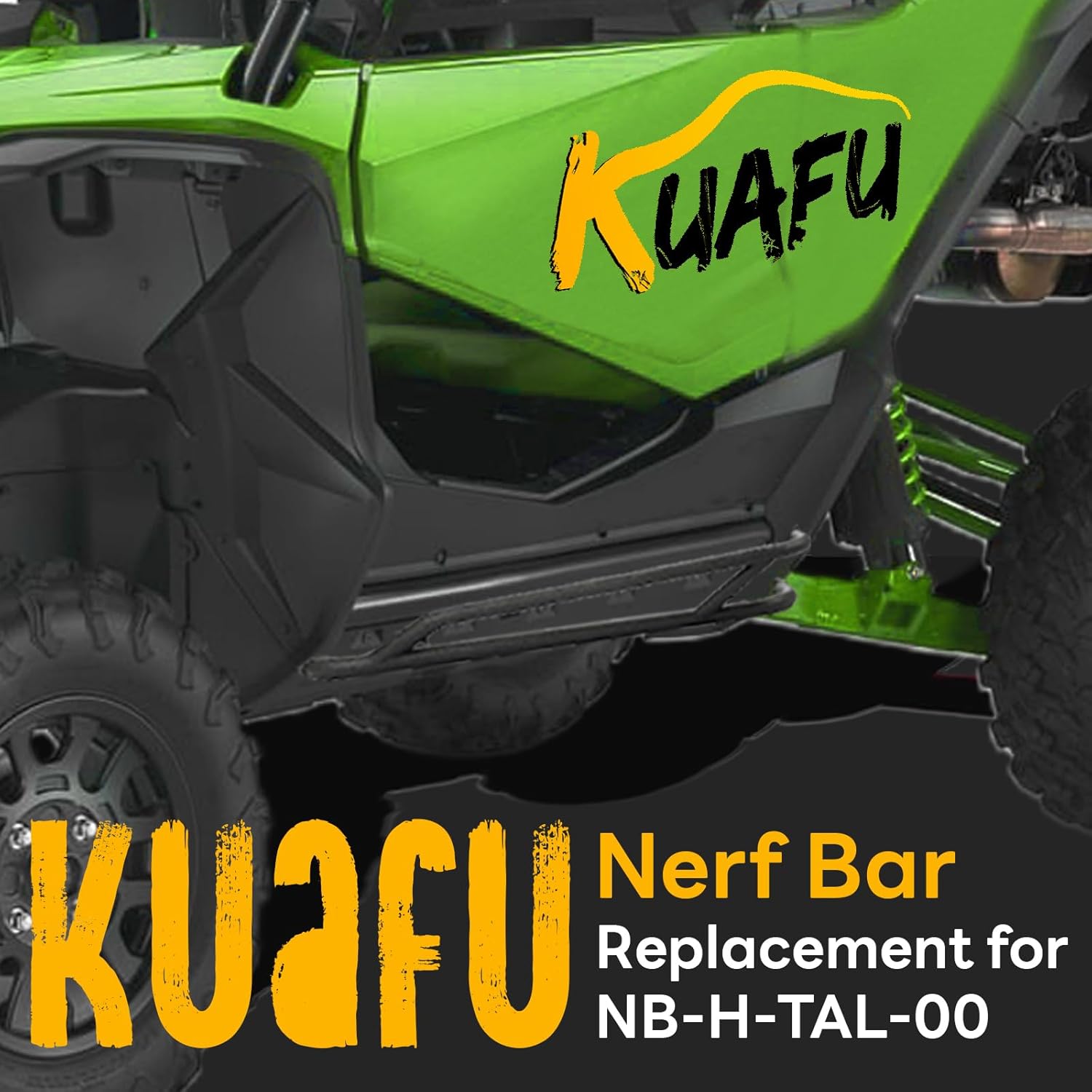 KUAFU Nerf Bar Compatible with 2019+ Honda Talon 1000R 1000X Replacement for NB-H-TAL-00 Rock Sliders Tree Kickers