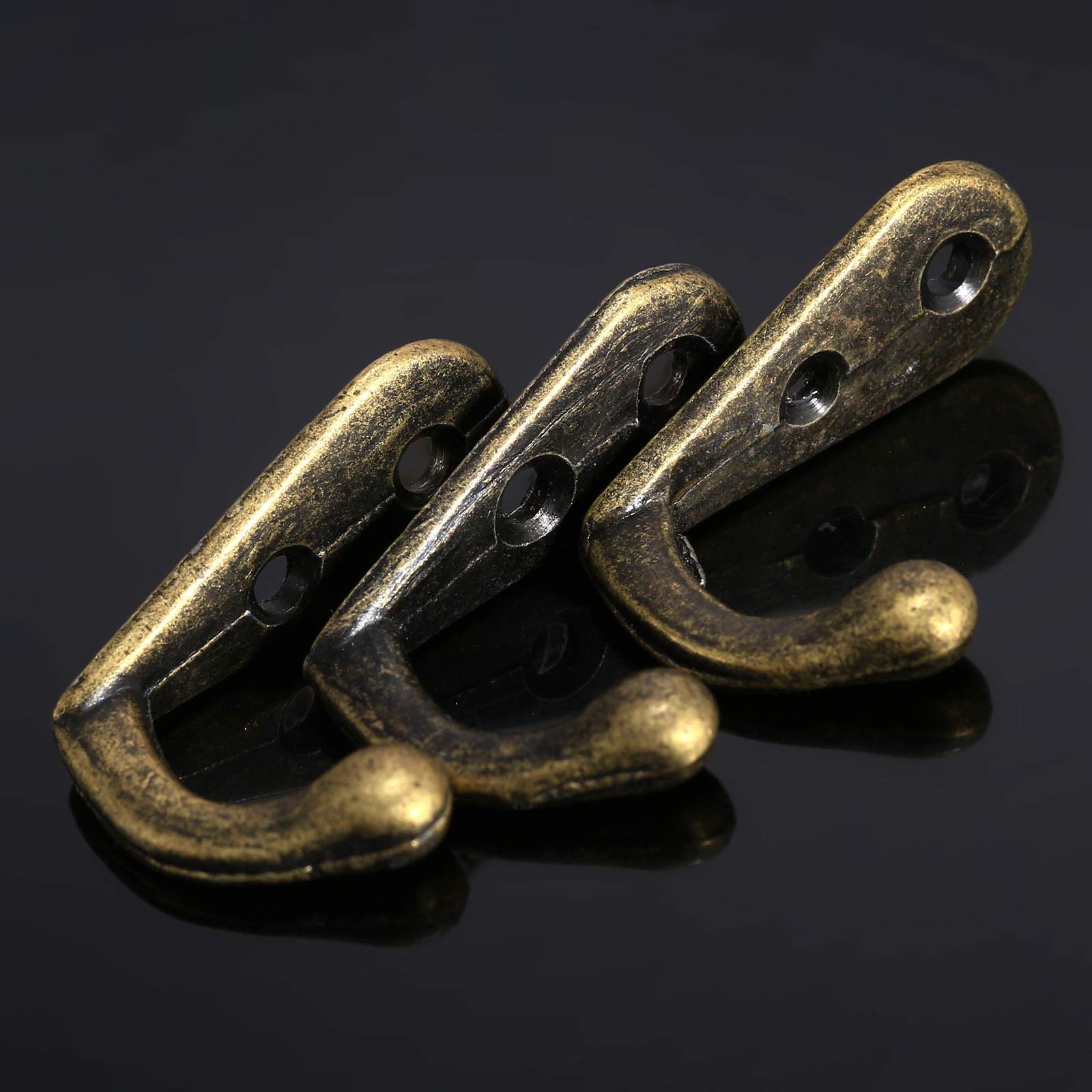 Fuxxer, Set Di 5 Ganci Da Parete Antichi In Ferro Con Effetto - Foto 2