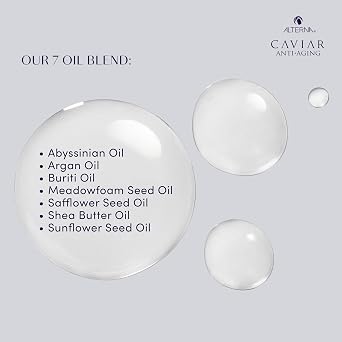 Alterna Haircare CAVIAR Anti-Aging Replenishing Moisture Hair Oil 1.7 oz | Lightweight, Revives and Nourishes Hair | Increased Shine and Softness | Heat Protectant and Frizz Control