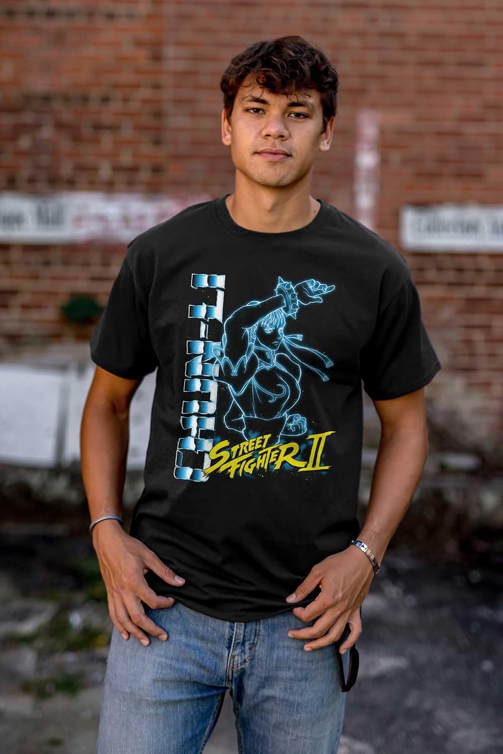 Street Fighter II Neon Video Game Character Graphic T Shirt Men or Women