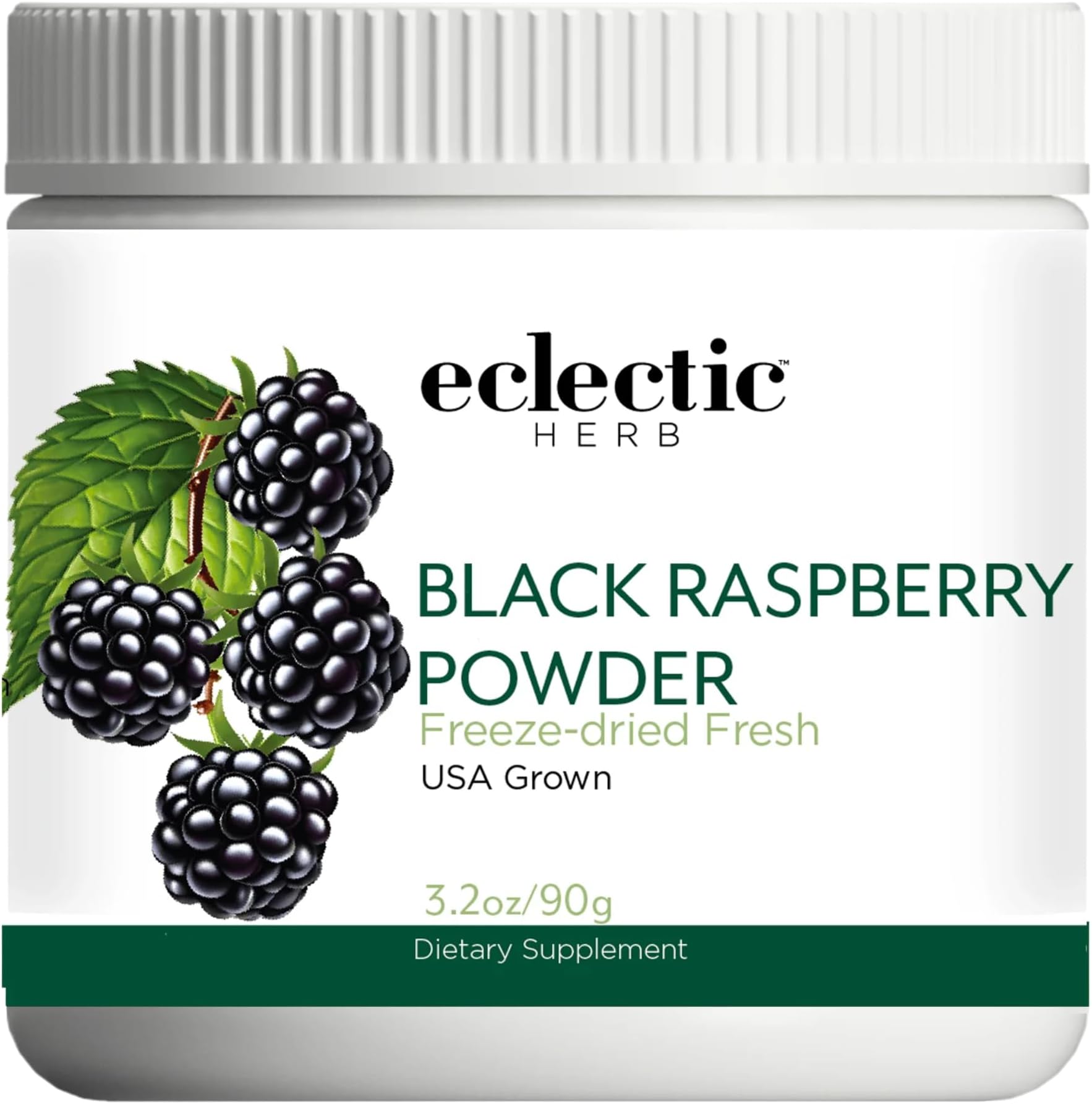 - Eclectic Herb - Black Raspberry Powder Superfood Supplement | Nutritional Support, Vitamins + Minerals | Antioxidant + Immune Support | Natural, Non-GMO, Vegan, Gluten Free (3.2 oz | 90 g)
