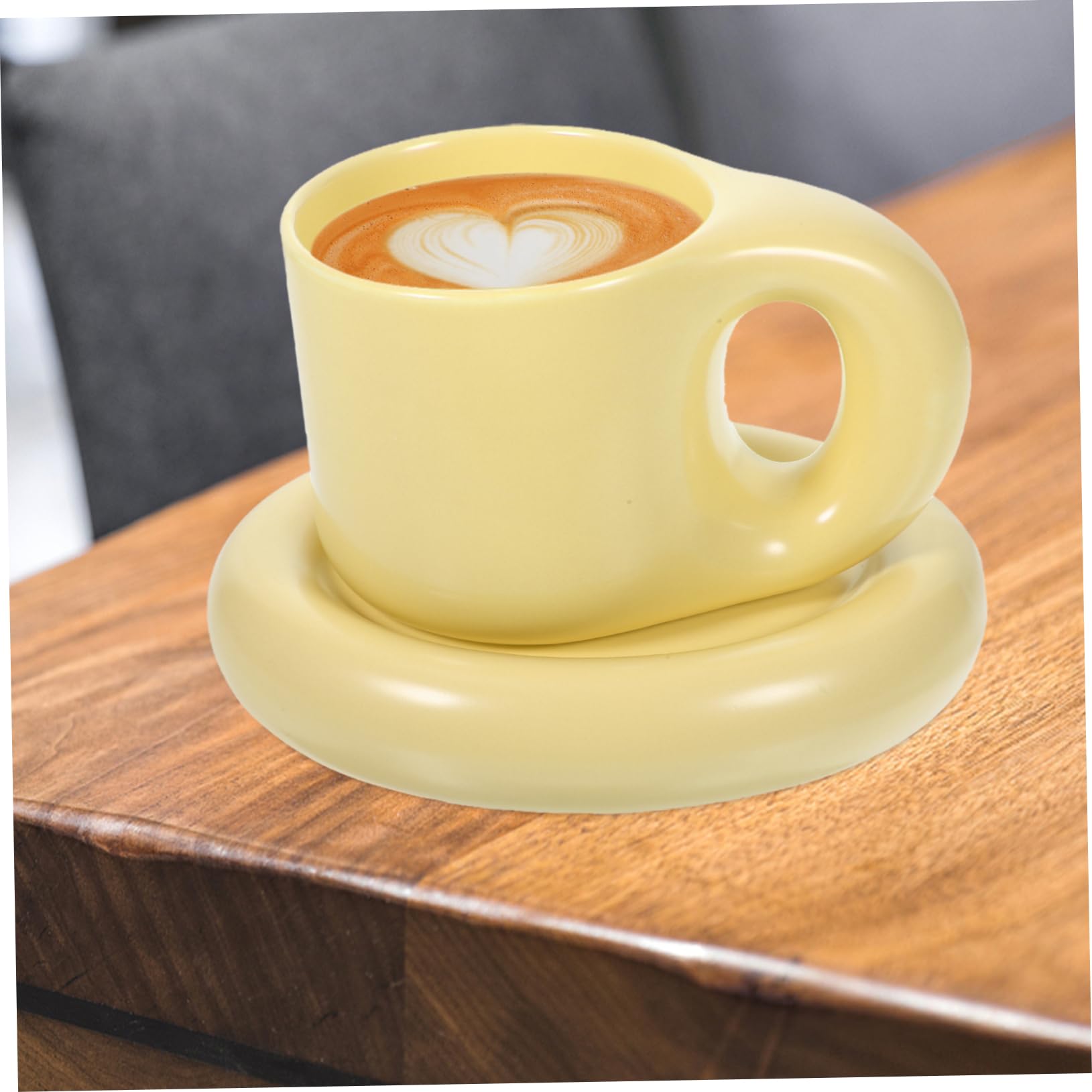 Keramik Kaffeebecher 300ml mit Untertasse, für Heiße Getränke