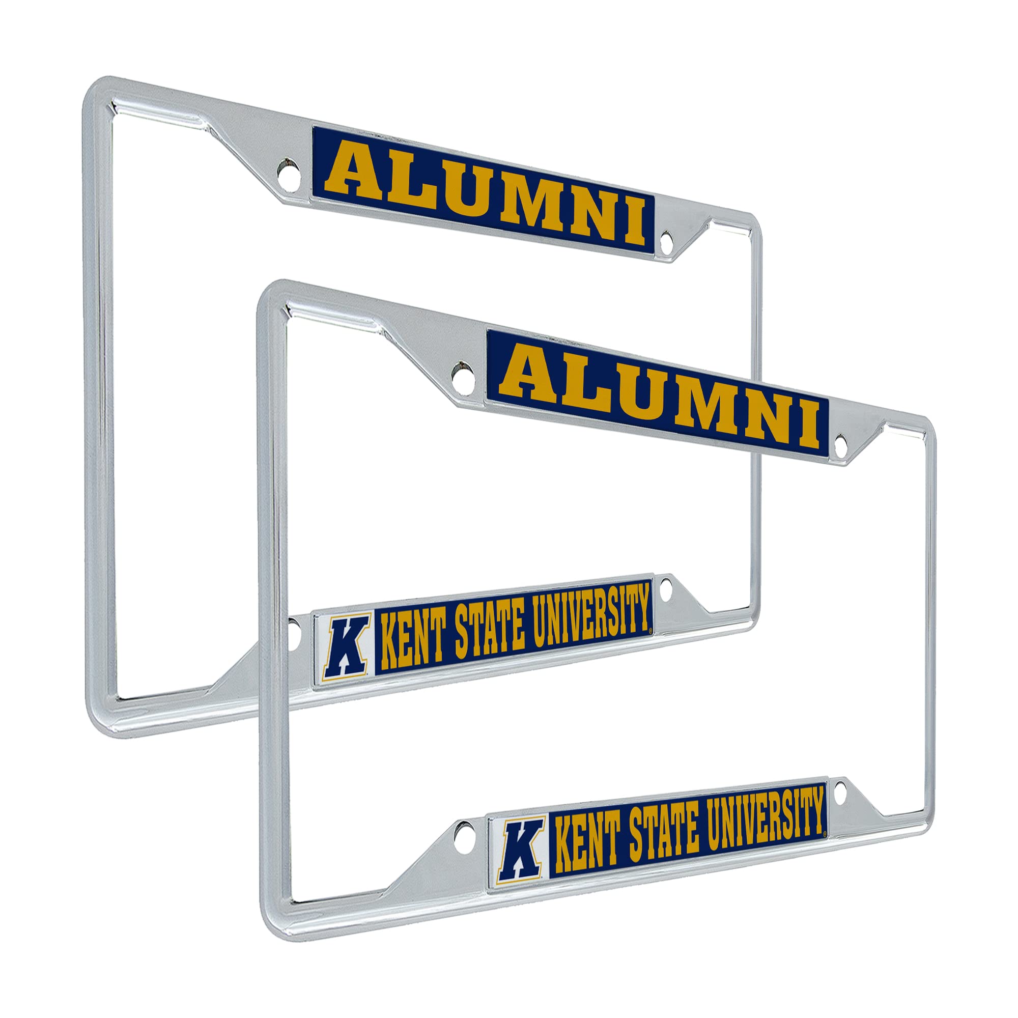 Desert Cactus Kent State University License Plate Frame Car Tag Holder for Front or Back of Car Officially Licensed Metal (Alumni 2-Pack)