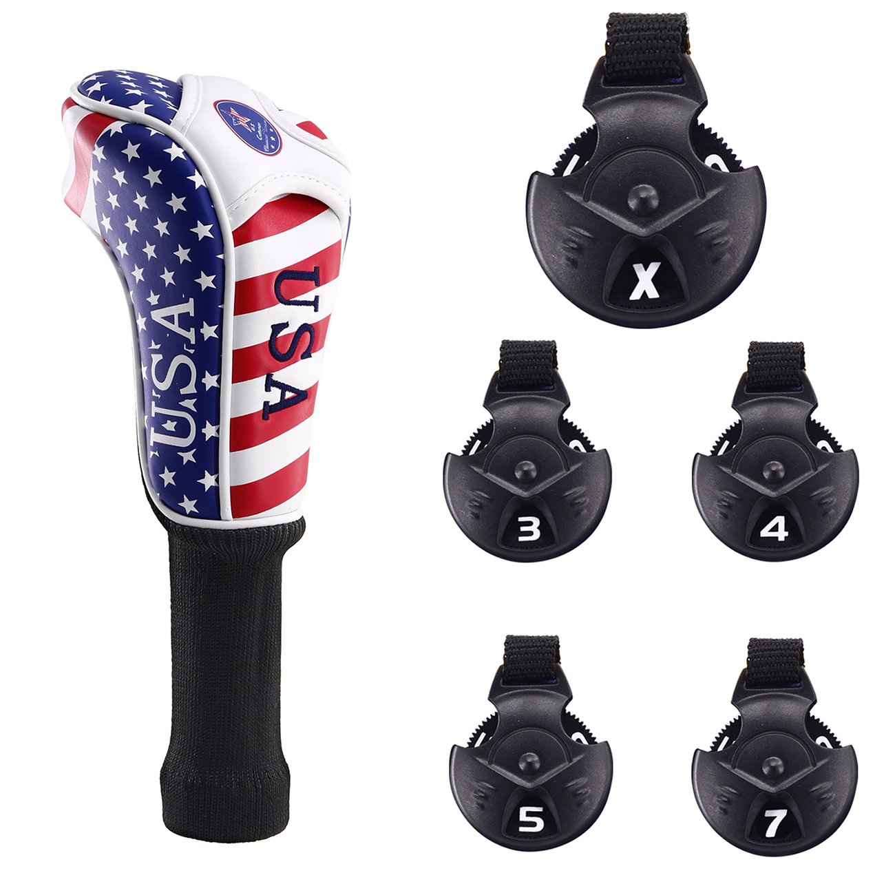 Craftsman Golf Stars and Stripes American USA US Flag Headcover Head Cover for Scotty Cameron Taylormade Odyssey Fairway Wood