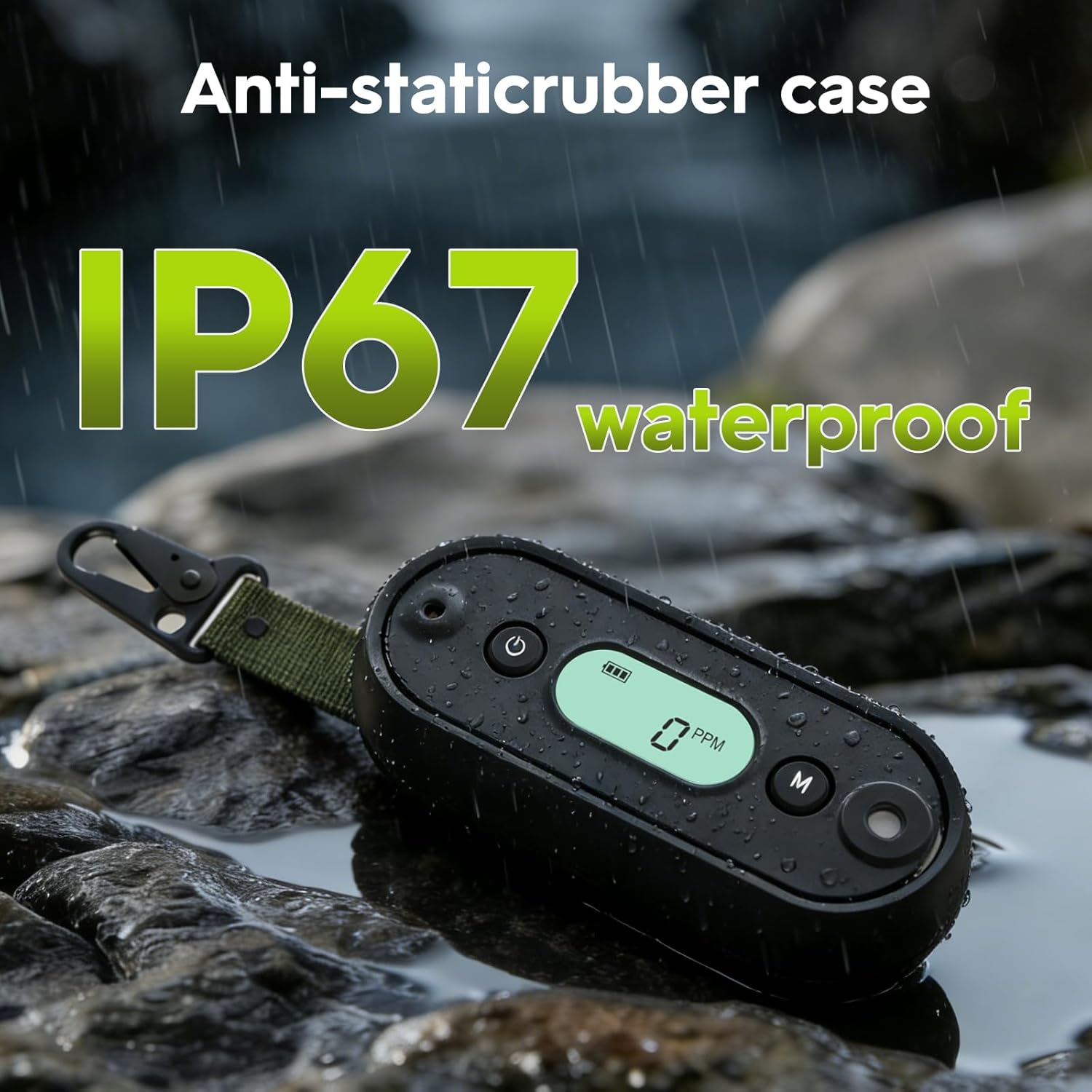 GZAIR SA103 Travel Carbon Monoxide Detector, IP67 Waterproof Portable CO Gas Alarm for Vehicle, Aviation, Camping, Visual, Audible, and Vibrating Alerts, 2-Year Battery Life - Image 4