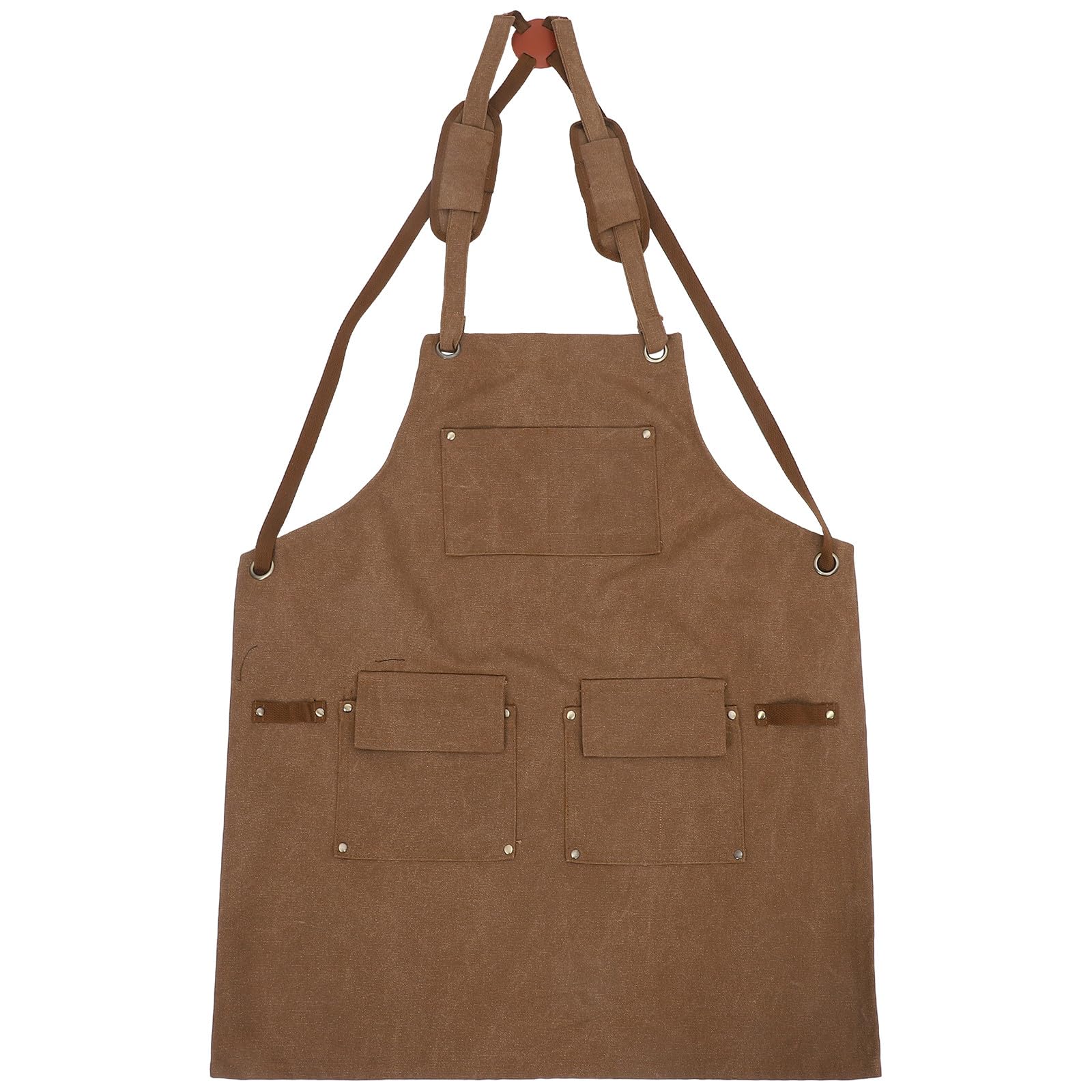 Gatuida Delantal de lona con bolsillo: delantal de trabajo con correas traseras ajustables y múltiples bolsillos para jardinería, carpintería, cafetería, chef, camarera, artista.