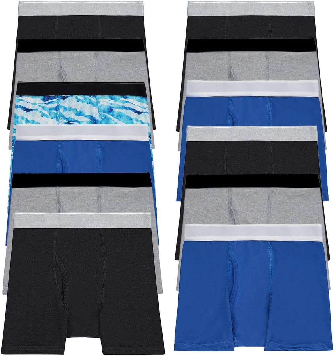 BILLIONHATS Case Pack of 72 Pieces Boys Cotton Underwear Boxer Briefs, Assorted Underpants for Children, Bulk Kids Boxer Brief Pack, Size X-Large