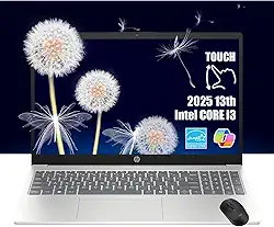 HP Laptop com tela sensível ao toque HD de 15,6 polegadas | Intel Core i3-1315U | RAM de 16 GB, SSD PCIe de 1 TB | Webcam | HDMI | Teclado numérico | Wi-Fi 6 | Windows 11 Home | Pacote com mouse sem