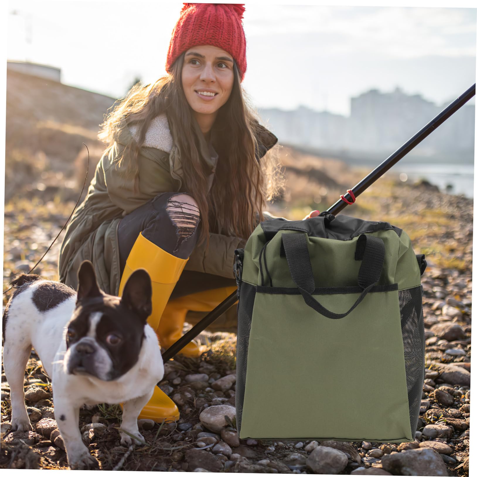 Borsa Porta Stivali da Pesca Oxford Resistente e Traspirante, Custodia Portatile per Stivali e Confortevole per Attività All'aperto