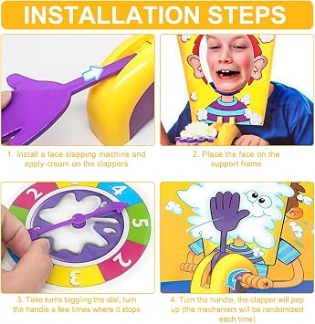 Pie Face Game, Party Fun Cake Cream Pieface Family Party Fun Play | Pie in the Face Game, Parent-Child Interactive Toys, Pie-face Showdown Game for Kids and Adults