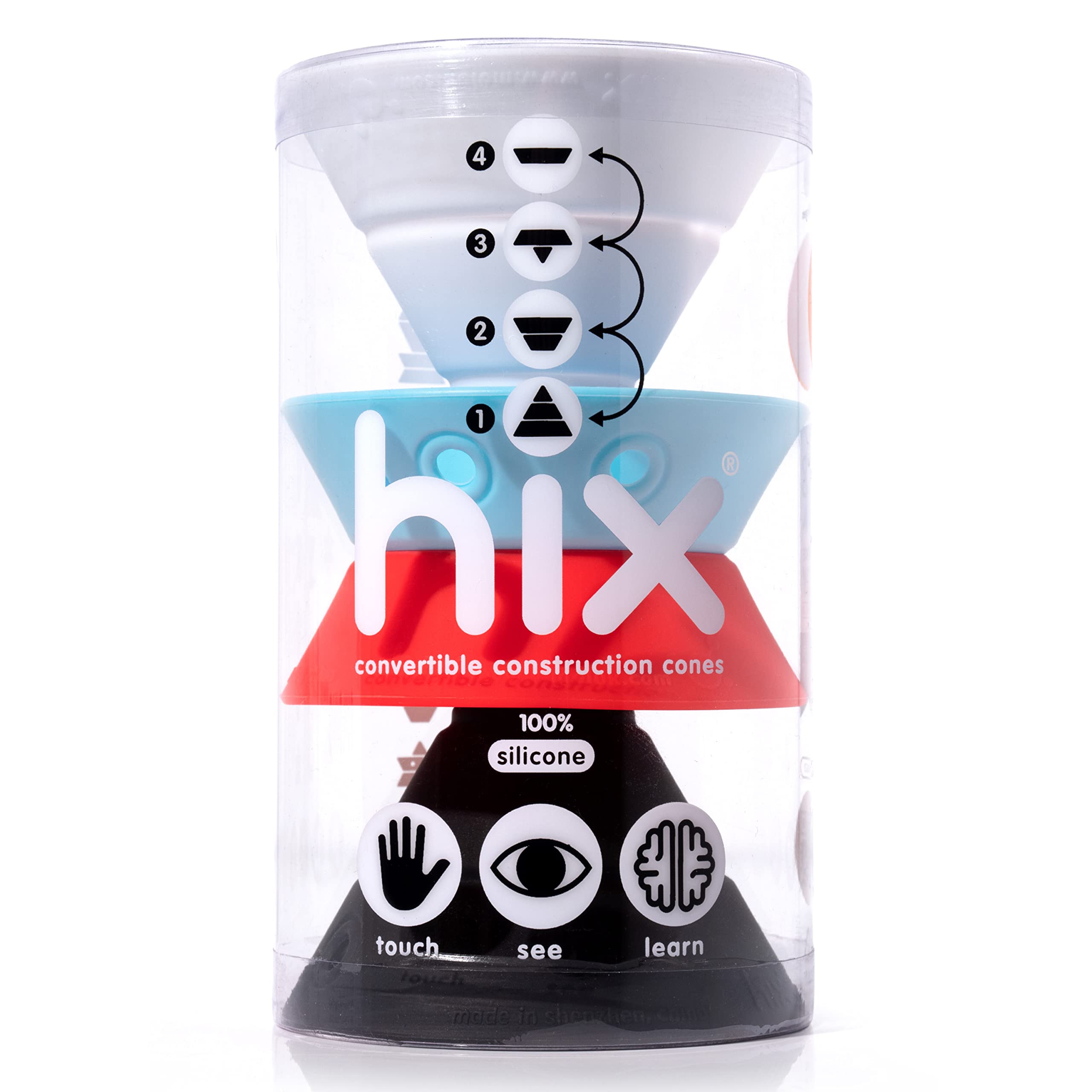 MOLUK Hix 2843384 - Juego de construcción de Bloques de Silicona Suave, Juguete Educativo, Colores nórdicos, a Partir de 0 Meses