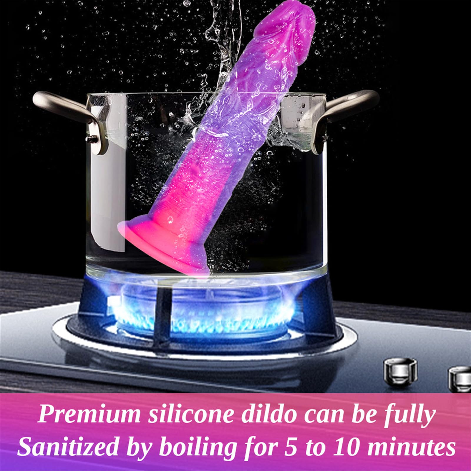 Juego de 3 godes realistas de silicona con ventosa (18 cm, 21 cm,23 cm)Set de entrenamiento de tapones anales de gran tamaño sin bola,adecuado para placer anal y vaginal,para principiantes a avanzados