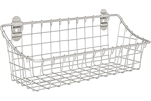 Spectrum Diversified Cabinet Door Caddy Vintage Silver Vertical Organizer