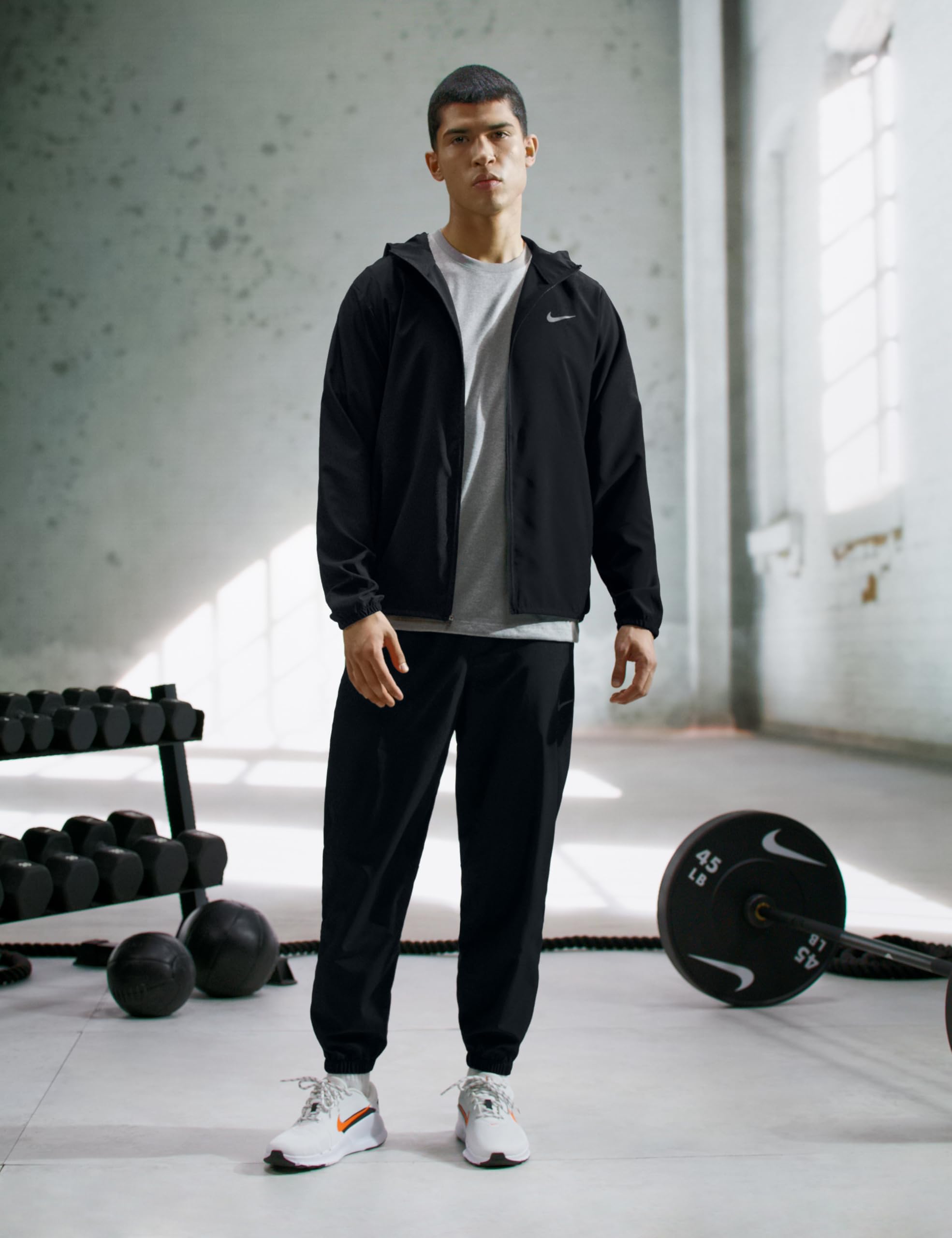 Nike Men's Kurtka M Nk Df Form Hd Jkt, Czarny/Odblaskowy Silv, FB7482-010, M