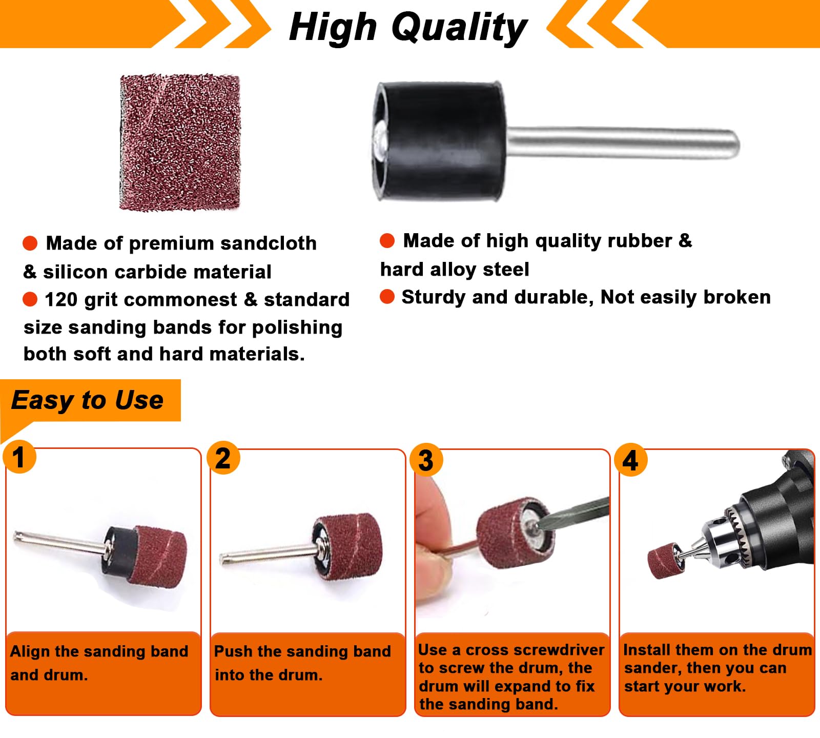 Tungsten Carbide Burr, Sanding Drums & Grinding Stone Set, 194 Pcs — Amazon image 7