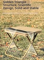 Vista 2 de Portable Folding Camping Stool with Shoulder Strap, Suitable for Hiking, Fishing, picnics (Black-A)