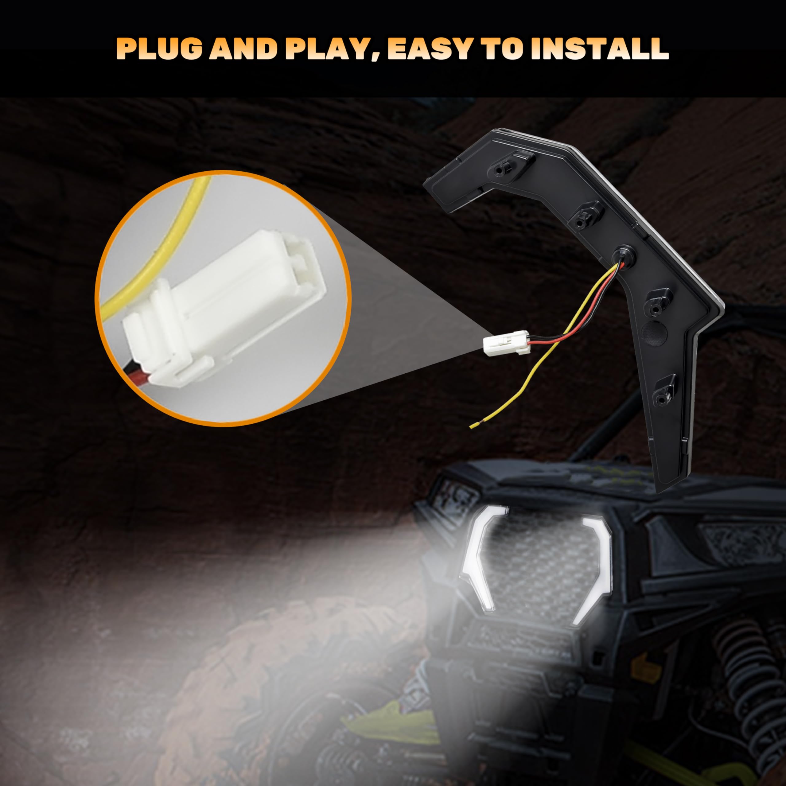 Luces LED de acento de rejilla para Polaris RZR XP 4 1000 2014-2018 RZR 900 XC 900S 2015-2020 Accesorios