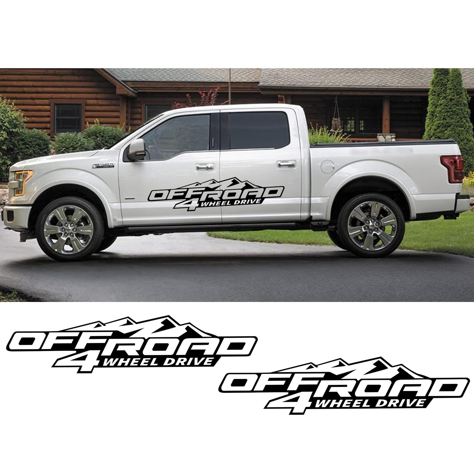 Car Side Skirt stripe decal Decals, For Ford Ranger Raptor Pickup For Isuzu Dma For Nissan NAVARA For Toyota Hilux DIY 4X4 Offroad Car Side Sticker