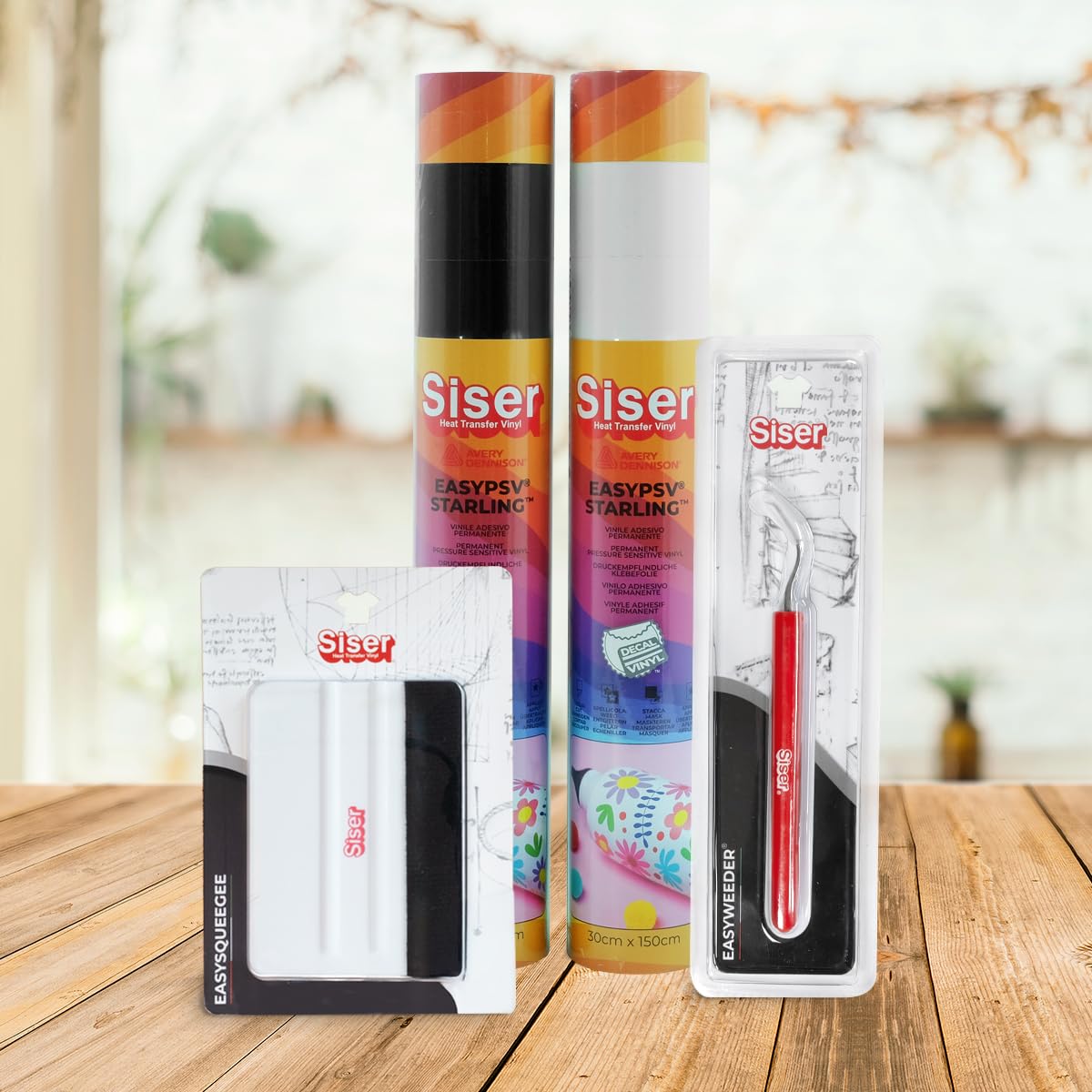 Siser Juliet® Starter Pack - Beinhaltet den Juliet High Definition Schneideplotter, sowie thermo-transferierbare Schneide- und bedruckbare Folien, Aufkleber und Zubehör